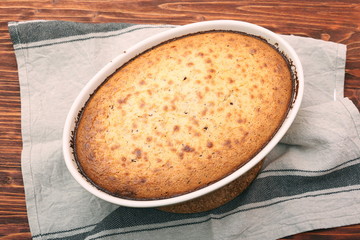 Appetizing cottage cheese casserole