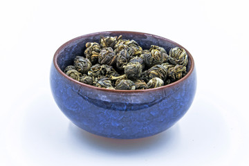 Fototapeta na wymiar Chinese green tea Jasmine Pearl
