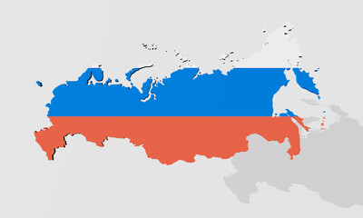 Obraz premium A 3D Map of Russia