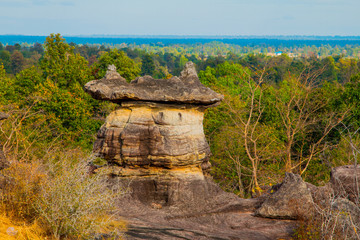 stone mountain phu pha thoep National Park,Mukdahan Province,Thailand