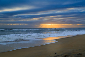 Sunrise at Nag's Head NC beach in winter