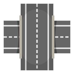 Obraz premium Crossway icon, cartoon style