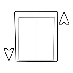 Lift icon, outline style