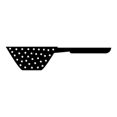 Colander with handle icon, simple style