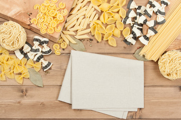 Assorted Durum Wheat Pasta, Spaghetti, Penne, Macaroni, Noodles.