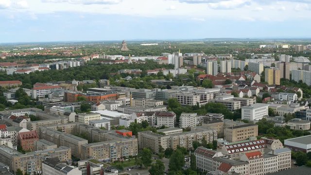 aerial leipzig germany battle nations monument time lapse 11397
