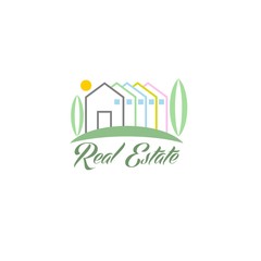 Fototapeta premium House Abstract Real Estate Countryside Logo Design Template for Company. Building Vector Silhouette.
