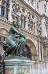 Obraz premium Hôtel de Ville, Paris