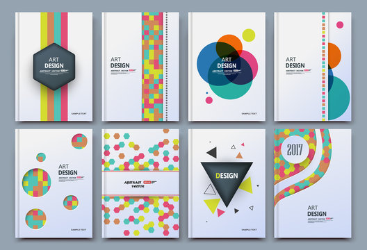 Abstract blurb theme. Patch round, hexagon, triangle icon. Figure text frame surface. A4 brochure cover design. Title sheet model. Creative vector front page art. Banner form texture. Flyer fiber font