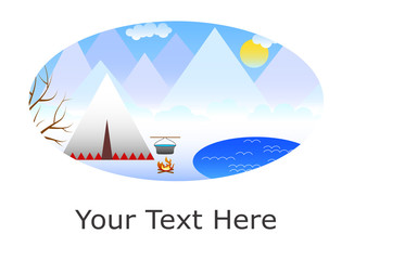 mountain landscape winter round