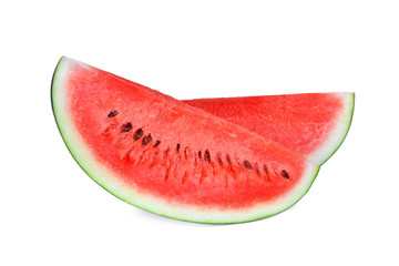 slice of fresh watermelon isolated on white background