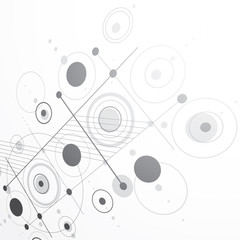 Modular Bauhaus 3d vector grayscale background, created from sim