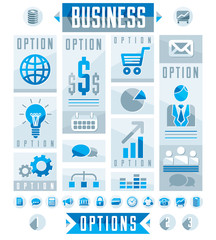 Business infographics elements, set of different design elements