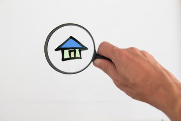 Fototapeta na wymiar finding home , home loan and home rental concept