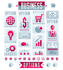 Business infographics elements, set of different design elements