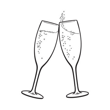 Champagne Glasses Sketch Stock Illustrations – 1,893 Champagne Glasses  Sketch Stock Illustrations, Vectors & Clipart - Dreamstime