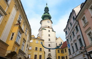 Michael's Gate In Bratislawa old town landmark