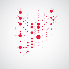 Bauhaus art composition, decorative modular red vector wallpaper