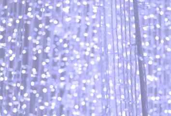 Blue purple pastel glitter background, lens bokeh effect, cyan spot backdrop, blur bubble banner, abstract white circle dot scene, lighting cable line, violet night light decorate