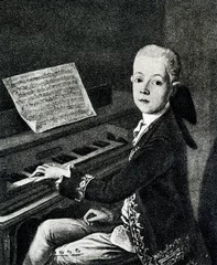 Deurstickers Mozart in Salzburg, 1766/67, by Franz Thaddaus Helbling © Juulijs