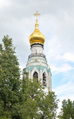 Fototapeta na wymiar Bell tower of Sophia Cathedral in Vologda.