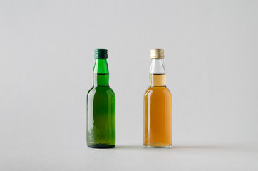 Miniature Spirits/Liquour Bottle Mock-Up - Two Bottles