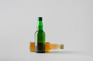 Miniature Spirits/Liquour Bottle Mock-Up - Two Bottles