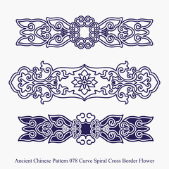 Ancient Chinese Pattern of Curve Spiral Cross Border Flower