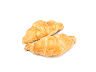 croissants bread isolated on white background