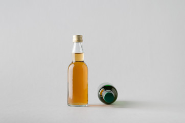 Miniature Spirits/Liquour Bottle Mock-Up - Two Bottles