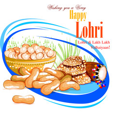 Happy Lohri festival of Punjab India background
