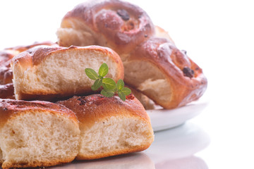 sweet rolls with raisins