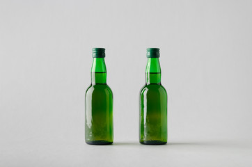 Miniature Spirits/Liquour Bottle Mock-Up - Two Bottles