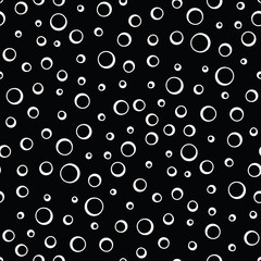 abstract geometric black and white vector bubbles pattern