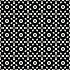 Abstract geometry black and white ornament deco art pattern