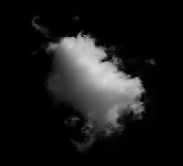 Clouds on black background