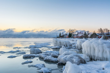 Obraz premium Freezing cold day