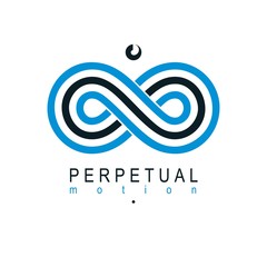 Endless Infinity Loop conceptual logo, vector special sign.