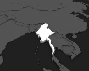 Myanmar Map Rendering  