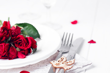 Romantic table setting