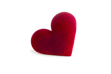 fluffy heart isolated