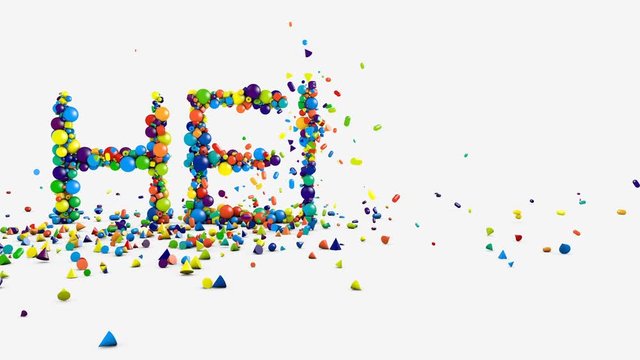 Animation of hello word