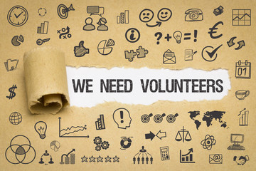 We Need Volunteers Papier mit Symbole