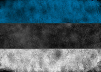 Grunge Estonia flag.