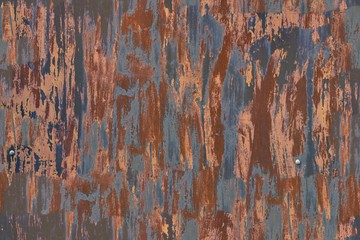 seamless texture of metal garage wall rusted