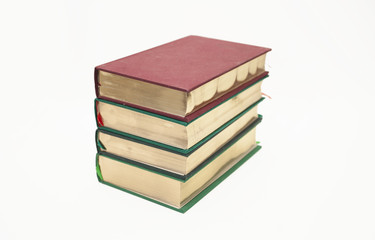 antique books   on a white background