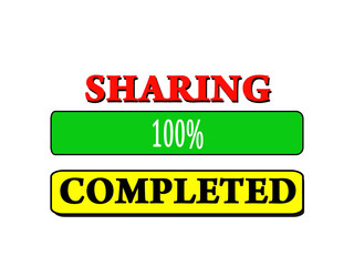 Progress bar sharing completed