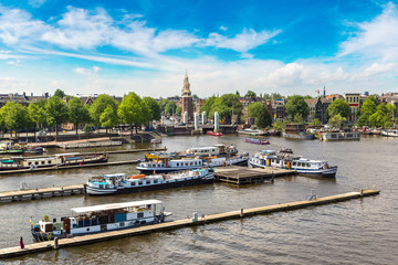 Fototapeta premium Panoramic view of Amsterdam