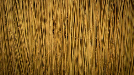 Wall of bulrush thatch-covered for a long time.