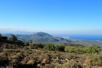 VIEW ON THE BAY OF MIRABELLO NEAR AGIOS NIKOLAOS, CRETE GREECE

